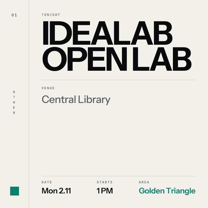 ideaLAB Open Lab at Central Library, Golden Triangle