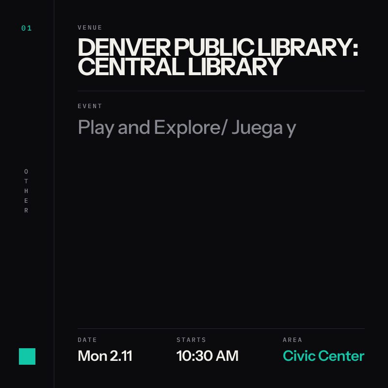 Play and Explore/ Juega y explora