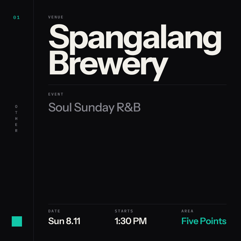 Soul Sunday R&B at Spangalang