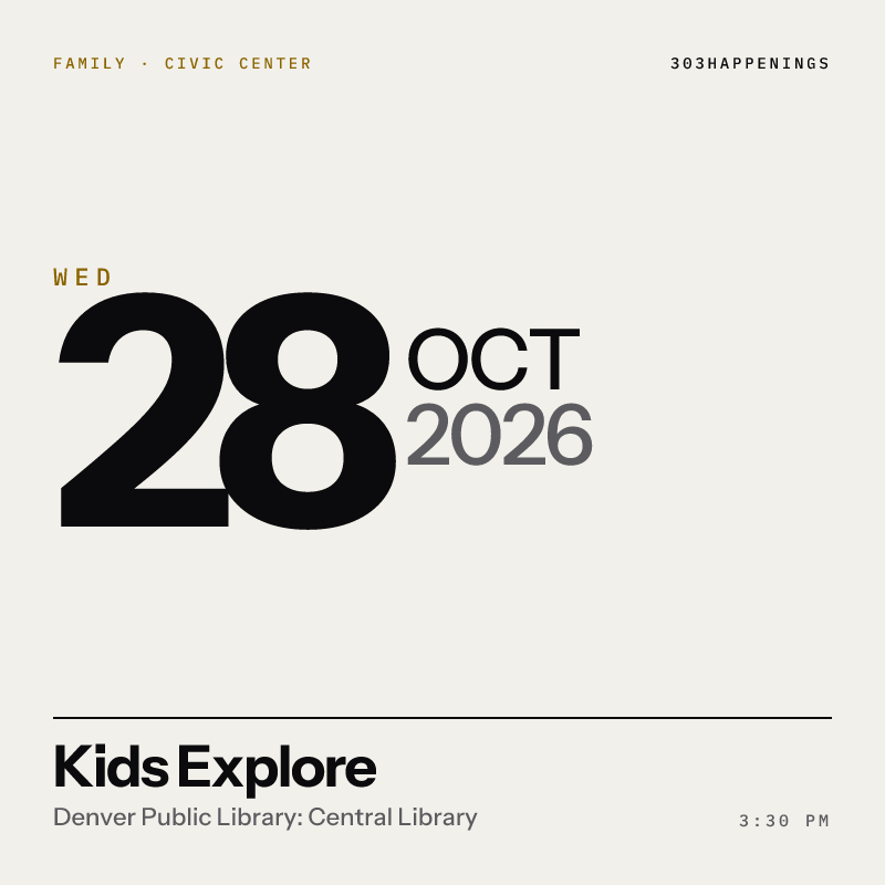 Kids Explore at Denver Public Library: Central Library, Civic Center