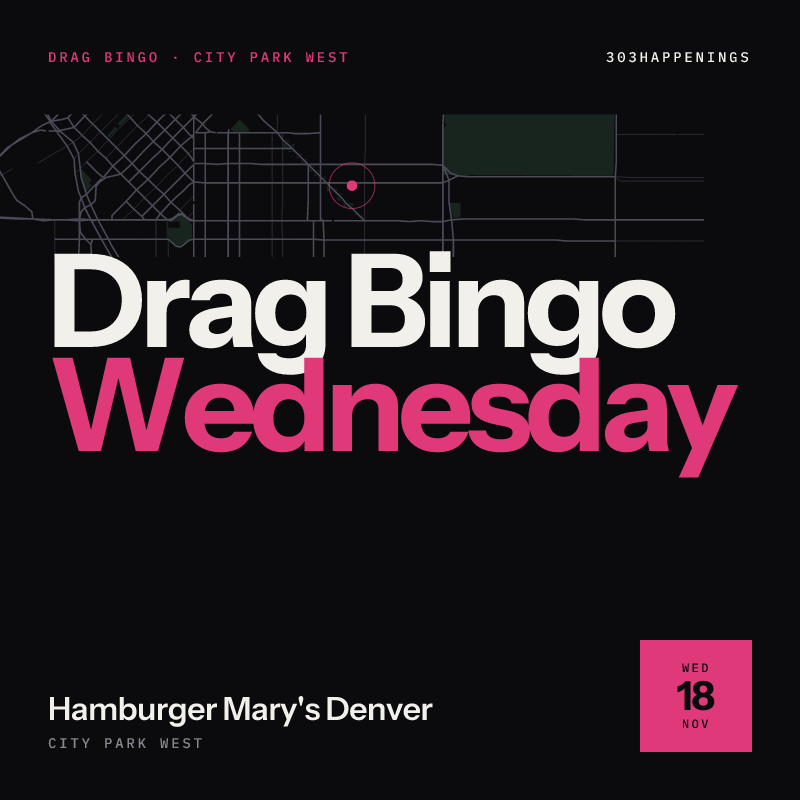 Drag Bingo Wednesday at Hamburger Mary's at Hamburger Mary's Denver, City Park West