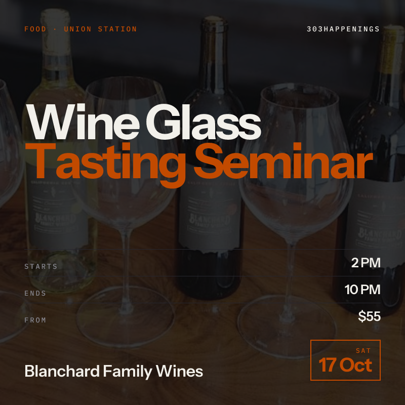 Wine Glass Tasting Seminar in Denver