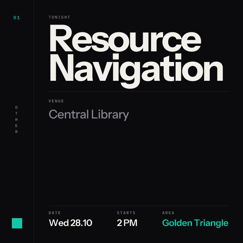 Resource Navigation at Central Library, Golden Triangle