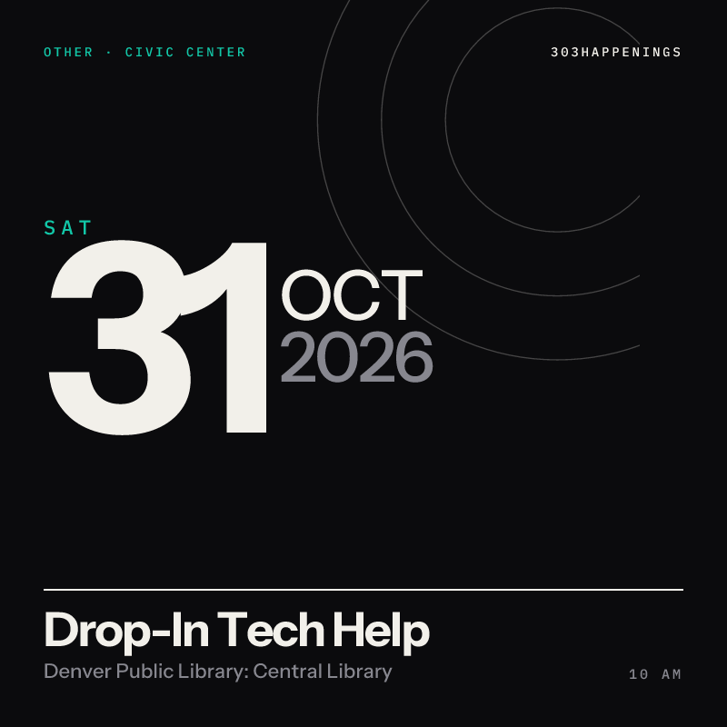 Drop-In Tech Help at Denver Public Library: Central Library, Civic Center